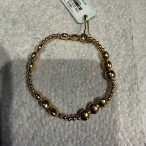 Enewton adm small Gold 2.5 mm Beaded Stretch Bracelet NWT